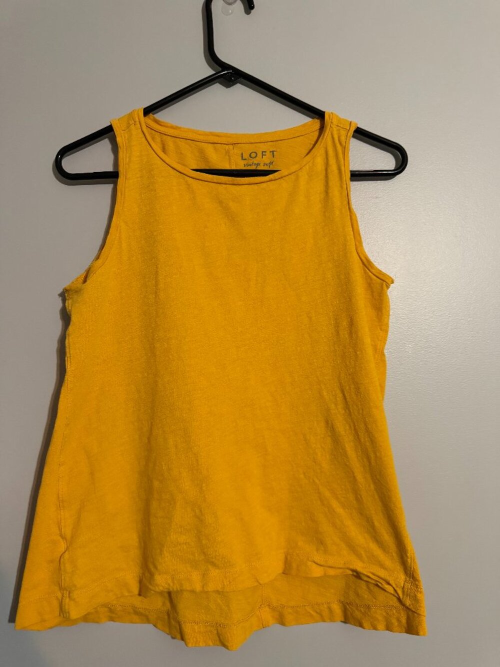 LOFT Vintage Soft Sleeveless Top Women's Small Mustard Yellow Tank